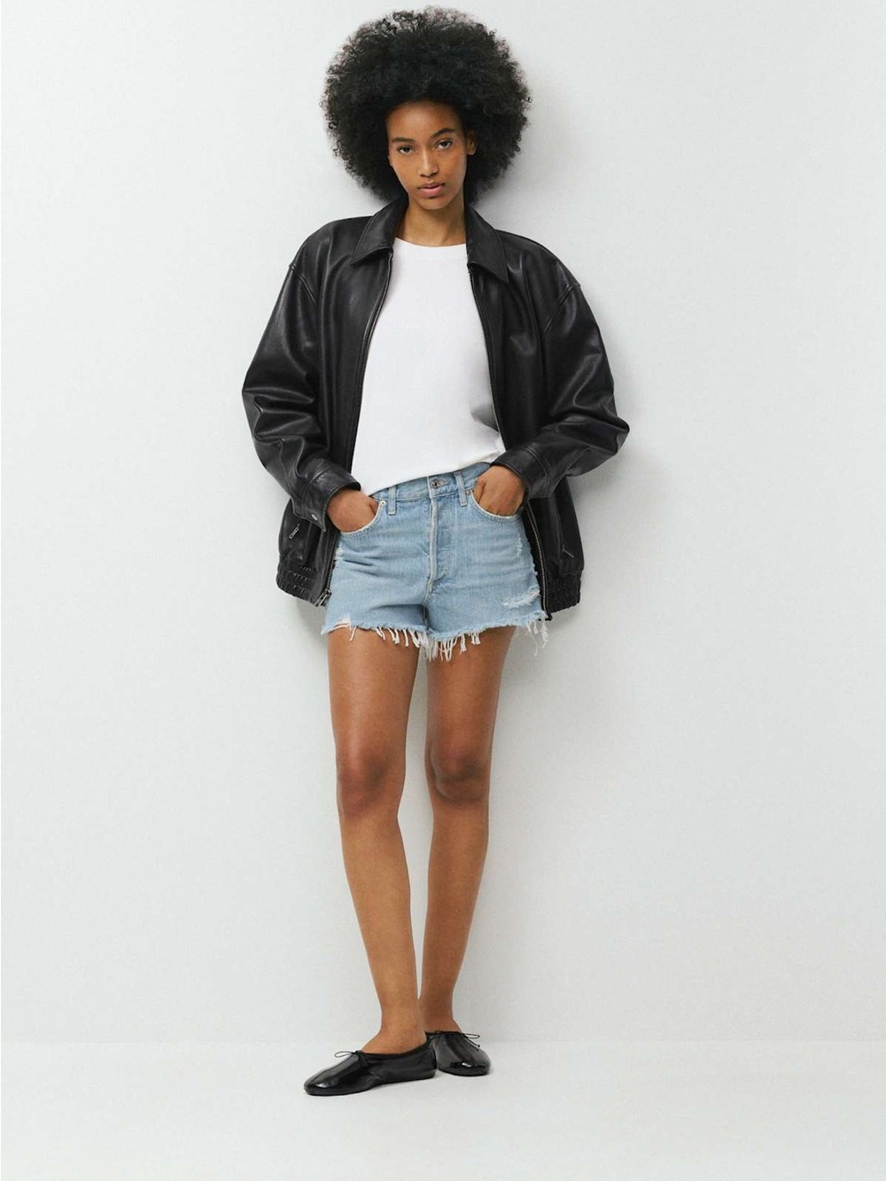 AGOLDE Parker Short | Mid-rise cut-off denim shorts